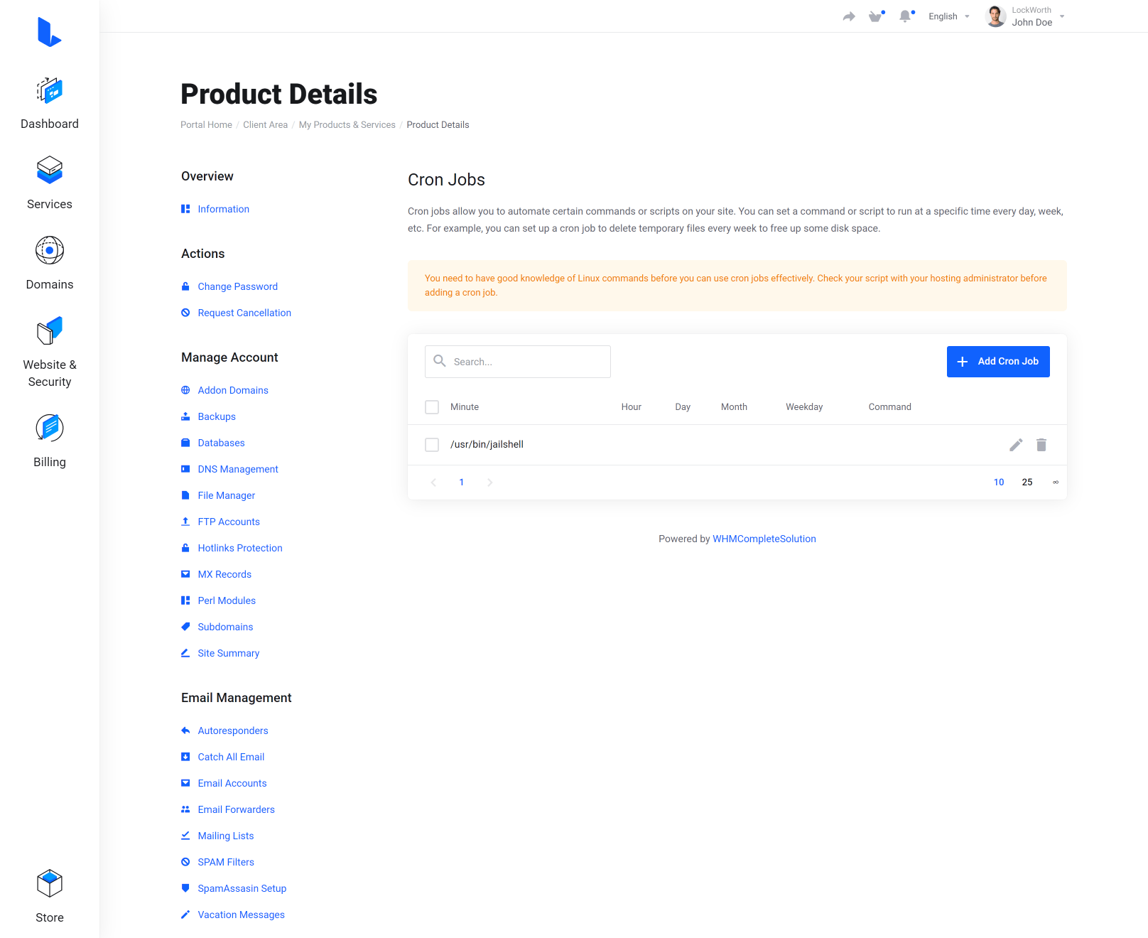 Lagom WHMCS Client Theme - DirectAdmin Extented for WHMCS Module Integration - Gallery Fourth Image