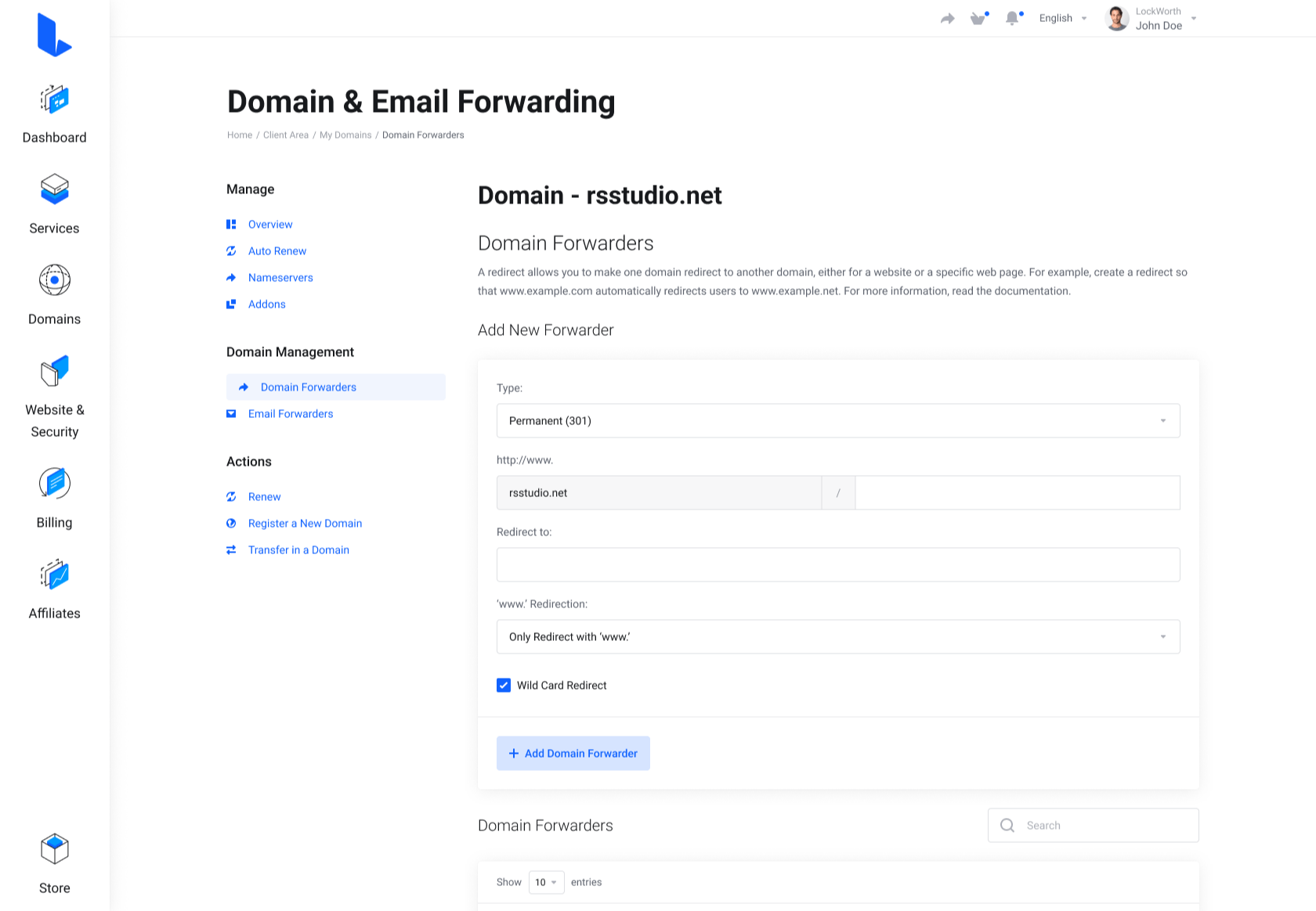 Lagom WHMCS Client Theme - Domain & Email Forwarding for WHMCS Module Integration - Modern Style