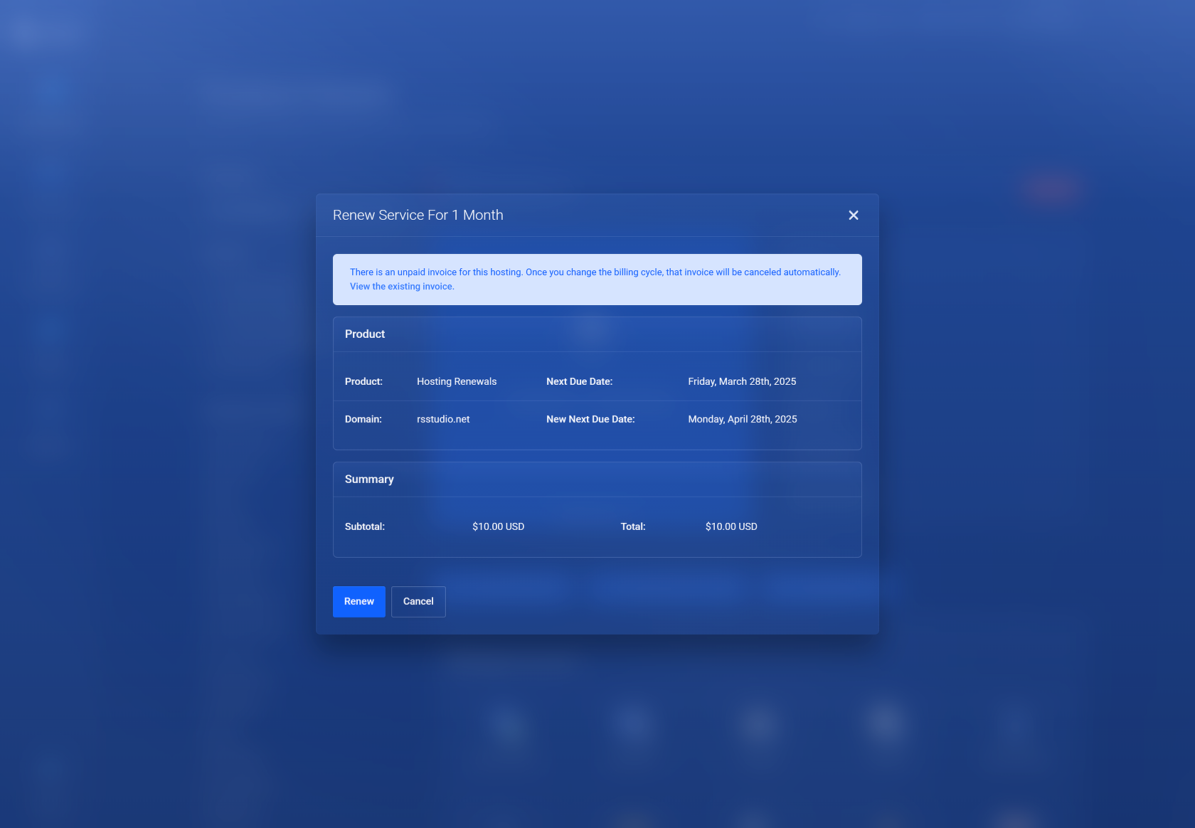 Lagom WHMCS Client Theme - Hosting Renewals for WHMCS Module Integration - Futuristic Style