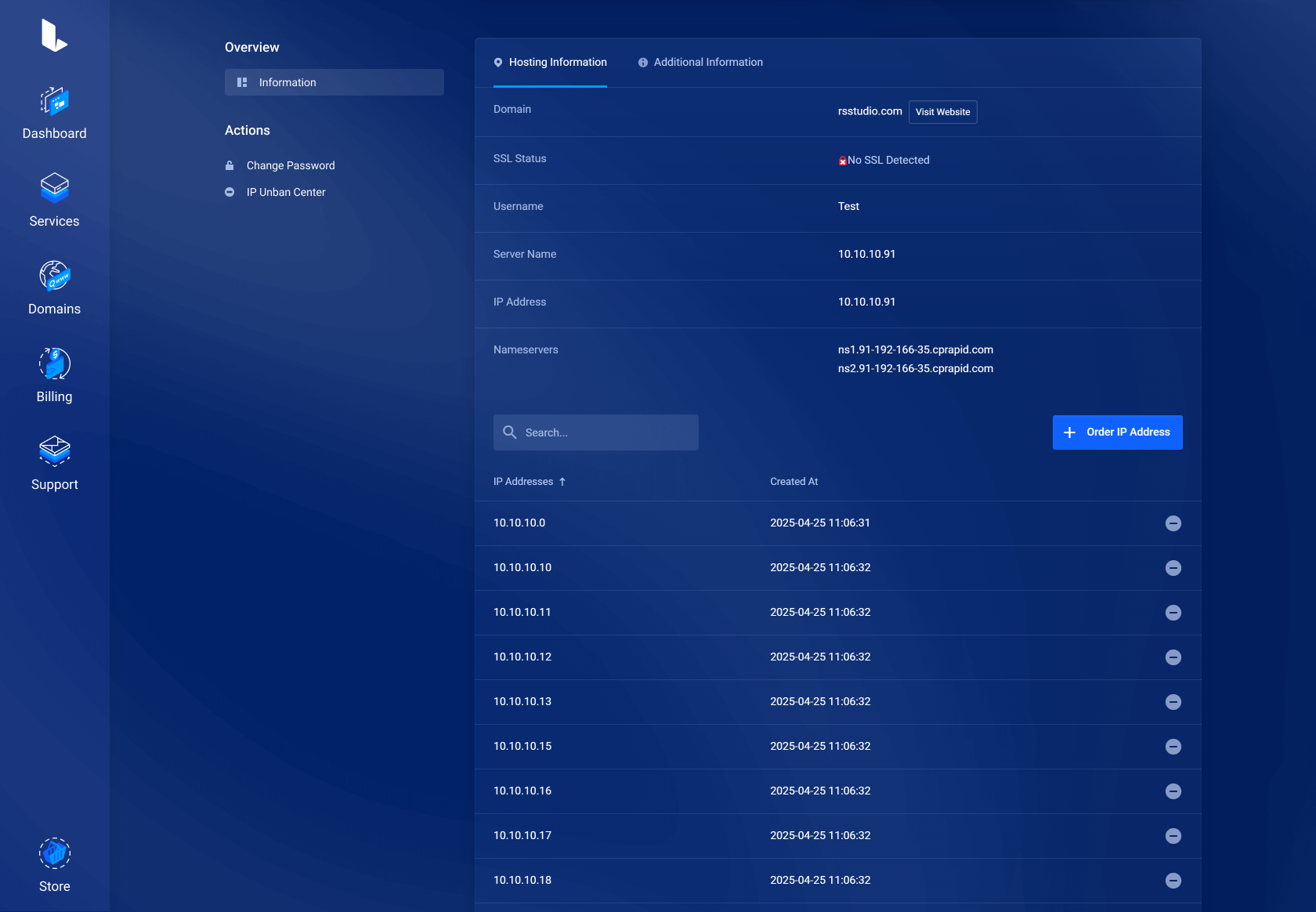 Lagom WHMCS Client Theme - IP Manager for WHMCS Module Integration - Futuristic Style
