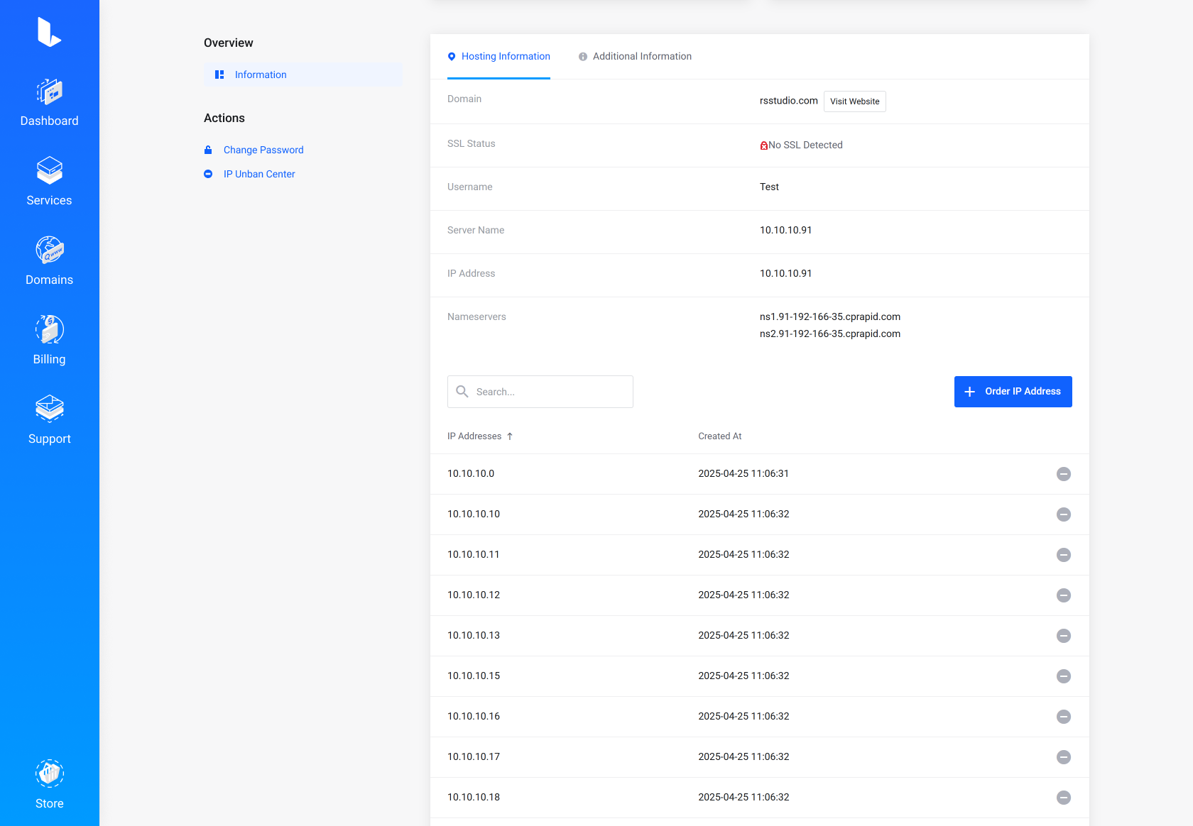 Lagom WHMCS Client Theme - IP Manager for WHMCS Module Integration - Depth Style