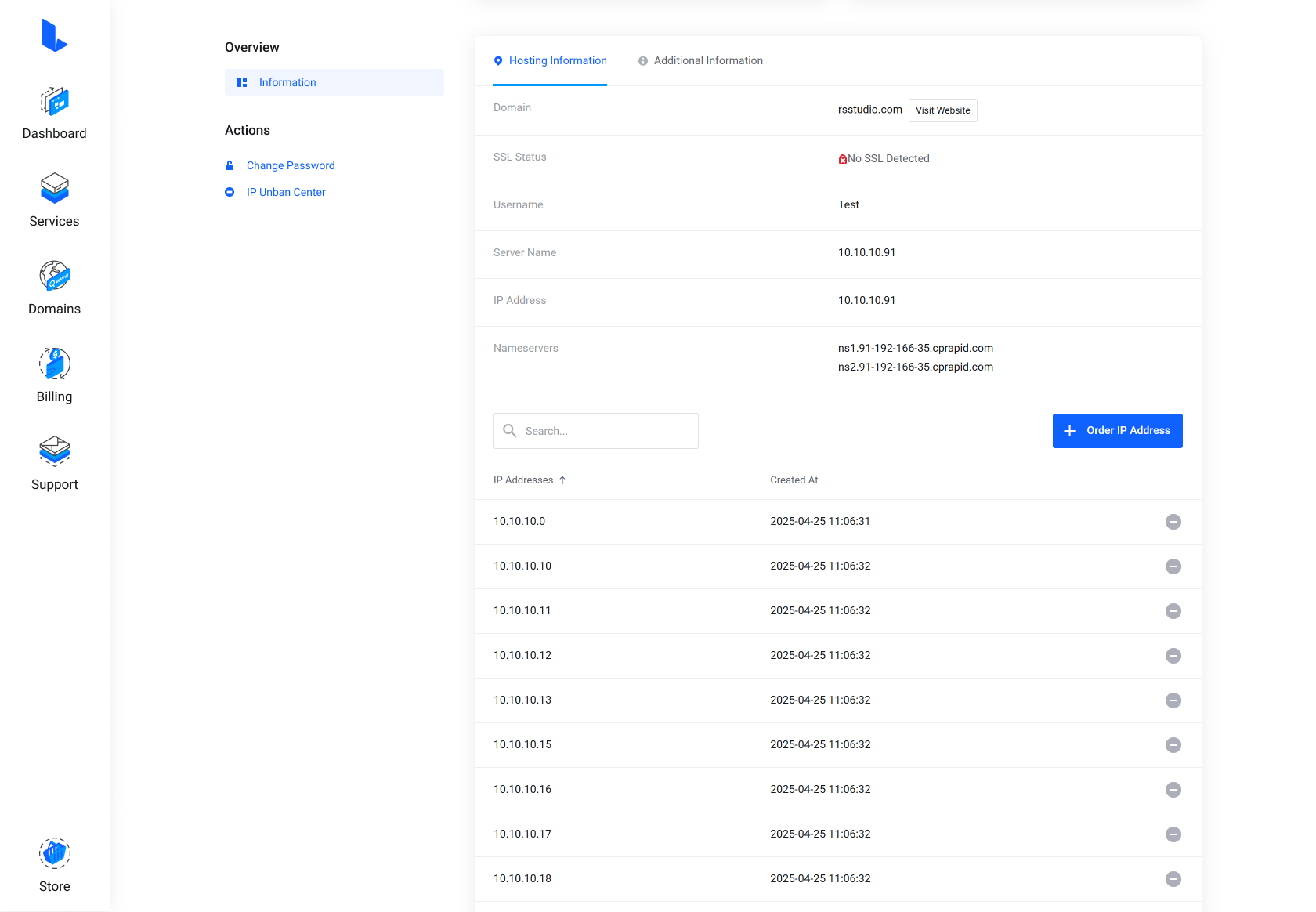 Lagom WHMCS Client Theme - IP Manager for WHMCS Module Integration - Modern Style