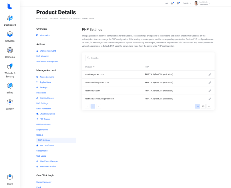 Lagom WHMCS Client Theme - Plesk Extended for WHMCS Module Integration - Gallery Fifth Image