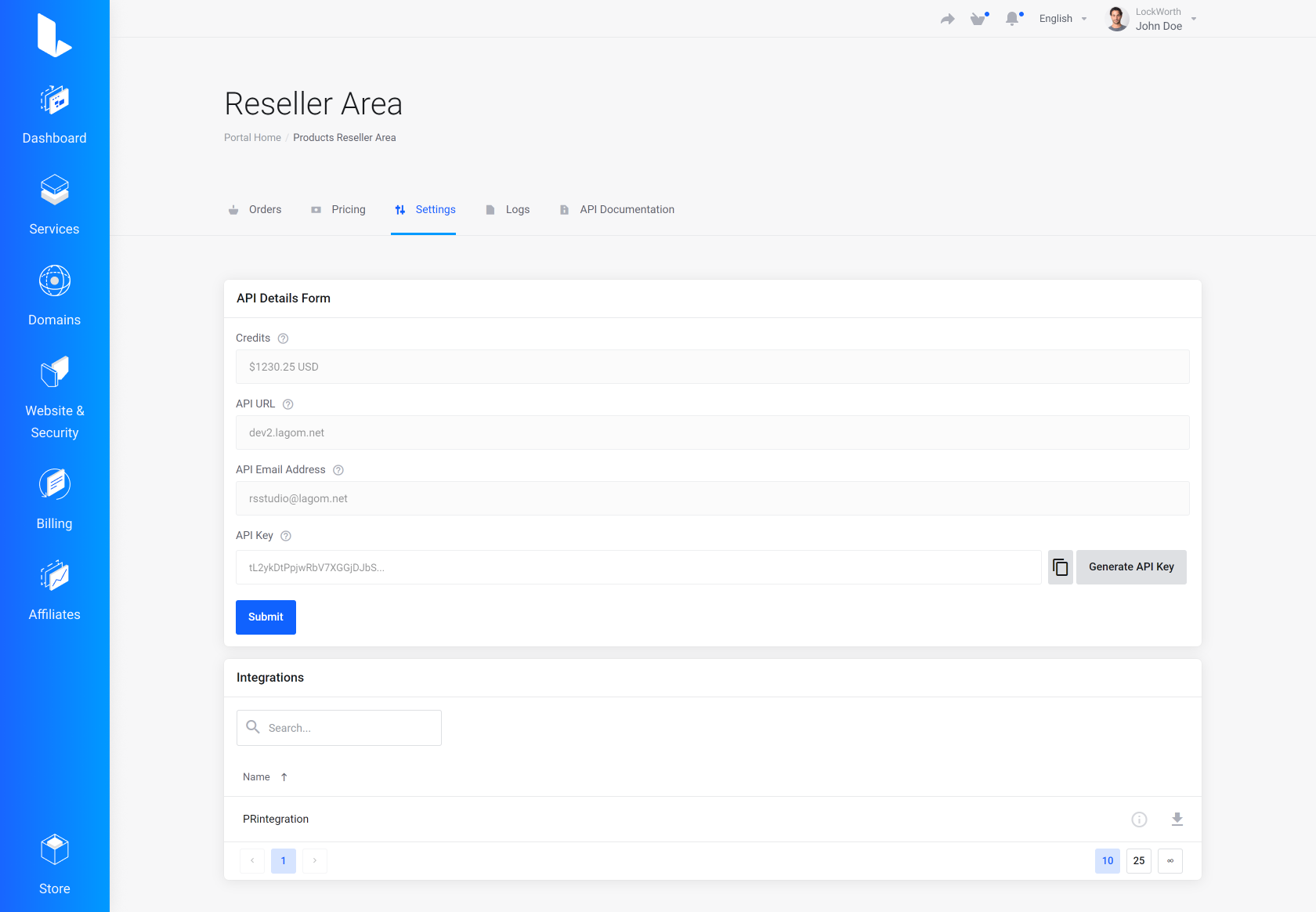 Lagom WHMCS Client Theme - Products Reseller  for WHMCS Module Integration - Depth Style