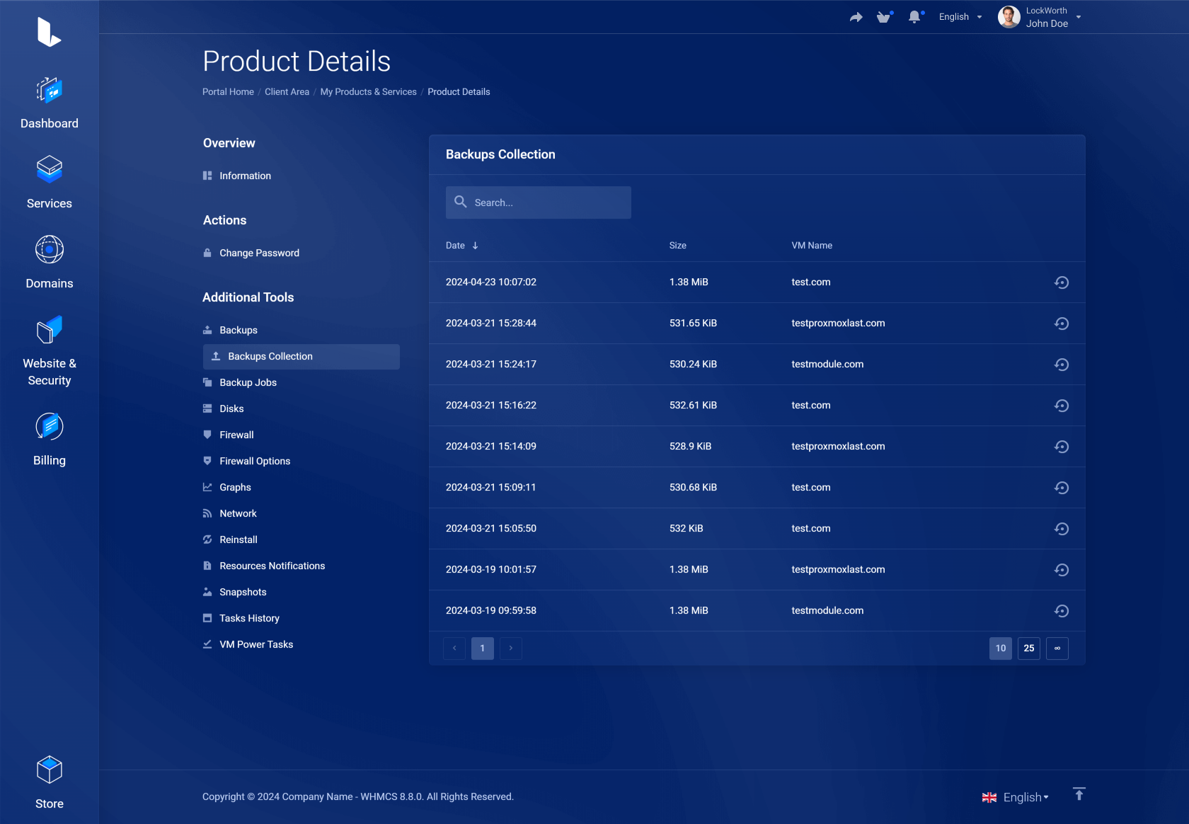 Lagom WHMCS Client Theme - Proxmox VE VPS & Cloud for WHMCS Module Integration - Futuristic Style