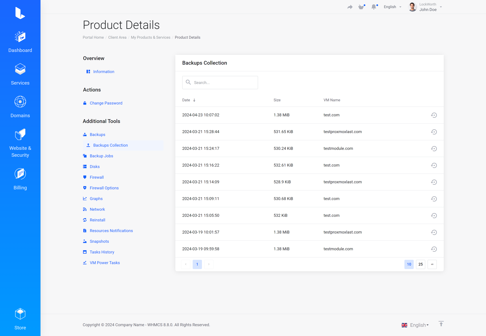 Lagom WHMCS Client Theme - Proxmox VE VPS & Cloud for WHMCS Module Integration - Depth Style