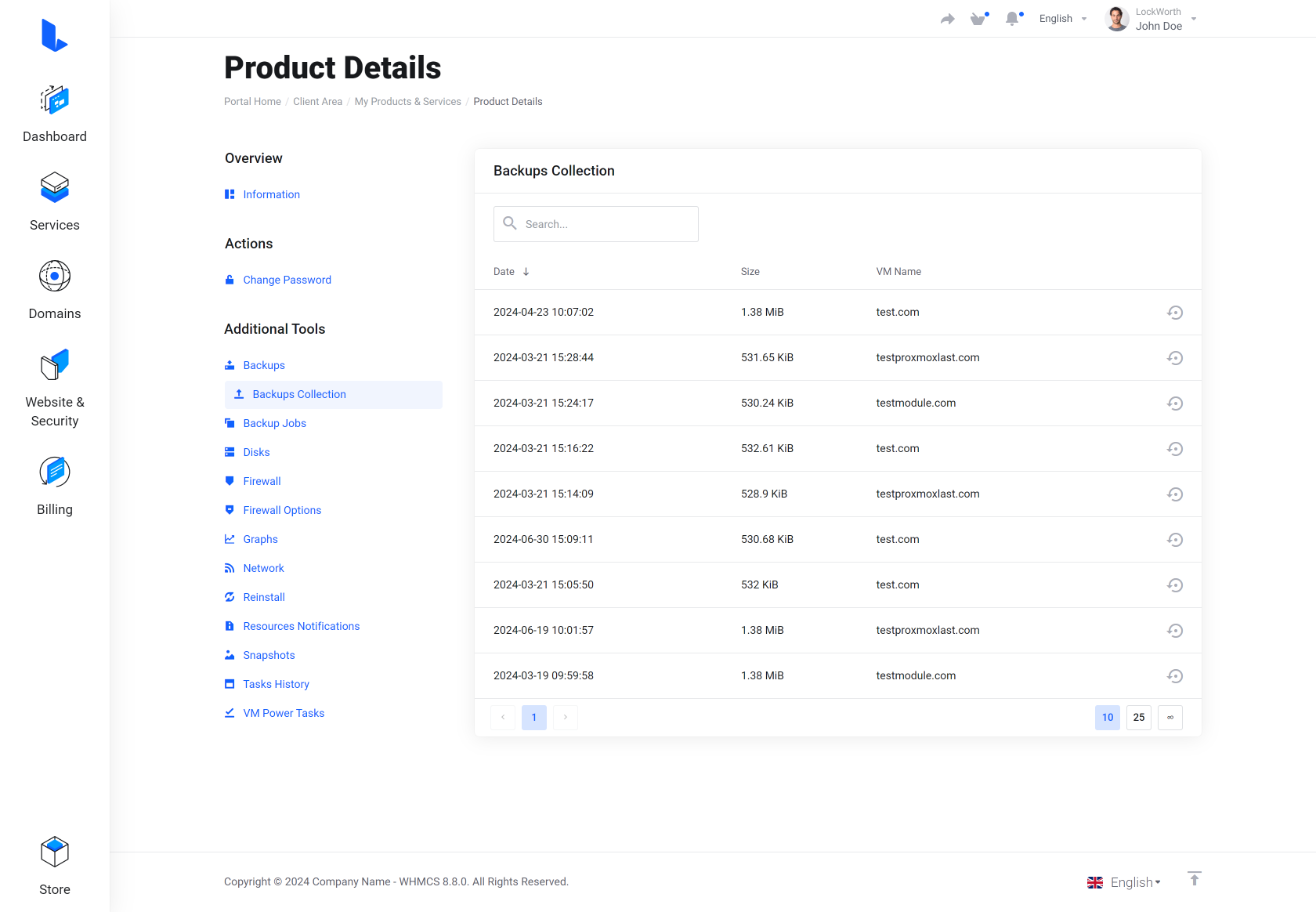 Lagom WHMCS Client Theme - Proxmox VE VPS & Cloud for WHMCS Module Integration - Modern Style