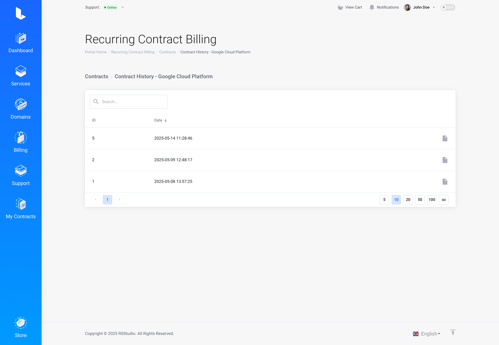Lagom WHMCS Client Theme - Recurring Contract Billing for WHMCS Module Integration - Depth Style