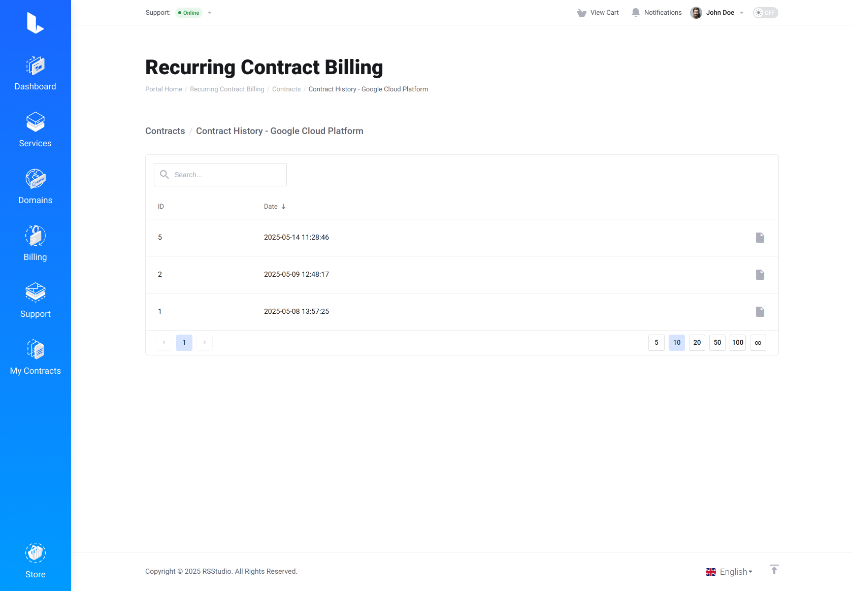 Lagom WHMCS Client Theme - Recurring Contract Billing for WHMCS Module Integration - Default Style
