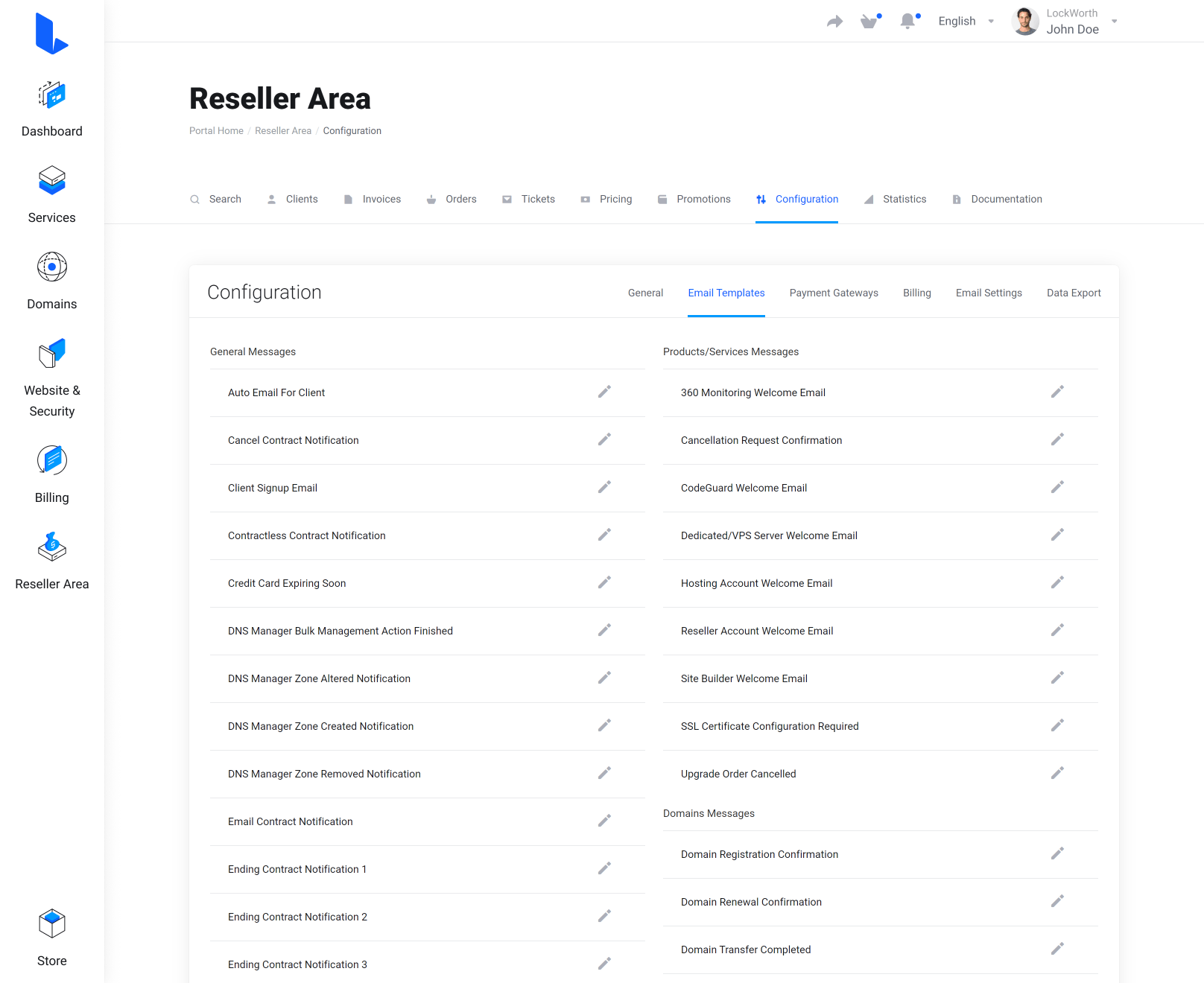Lagom WHMCS Client Theme - Resellers Center for WHMCS Module Integration - Gallery Third Image