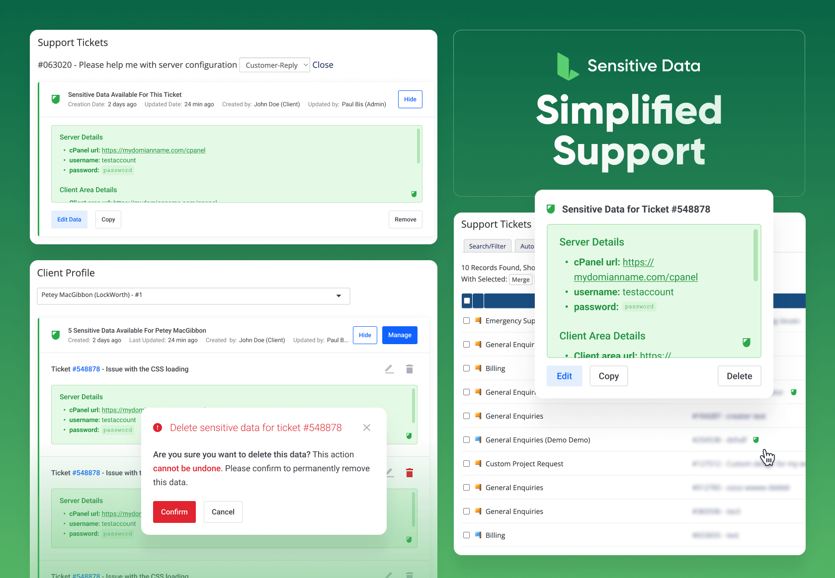 Lagom WHMCS Sensitive Data – Protected access for WHMCS support teams