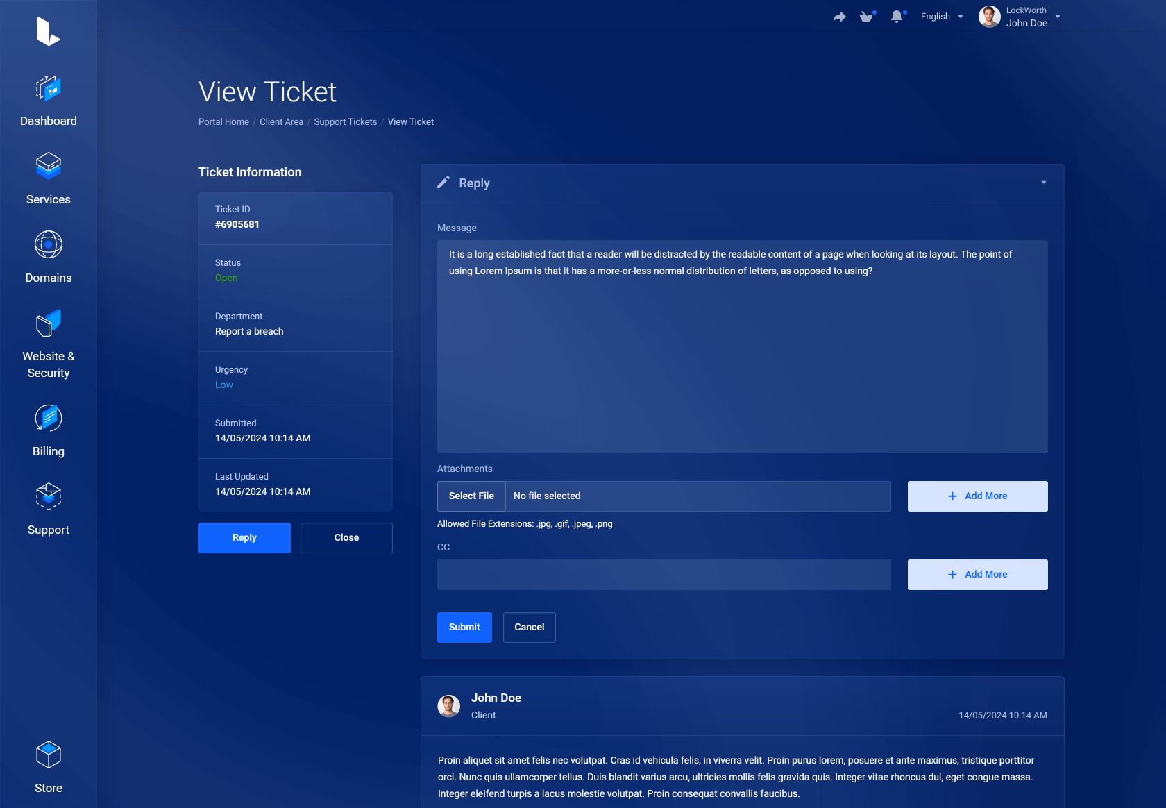 Lagom WHMCS Client Theme - SupportPal for WHMCS Module Integration - Futuristic Style