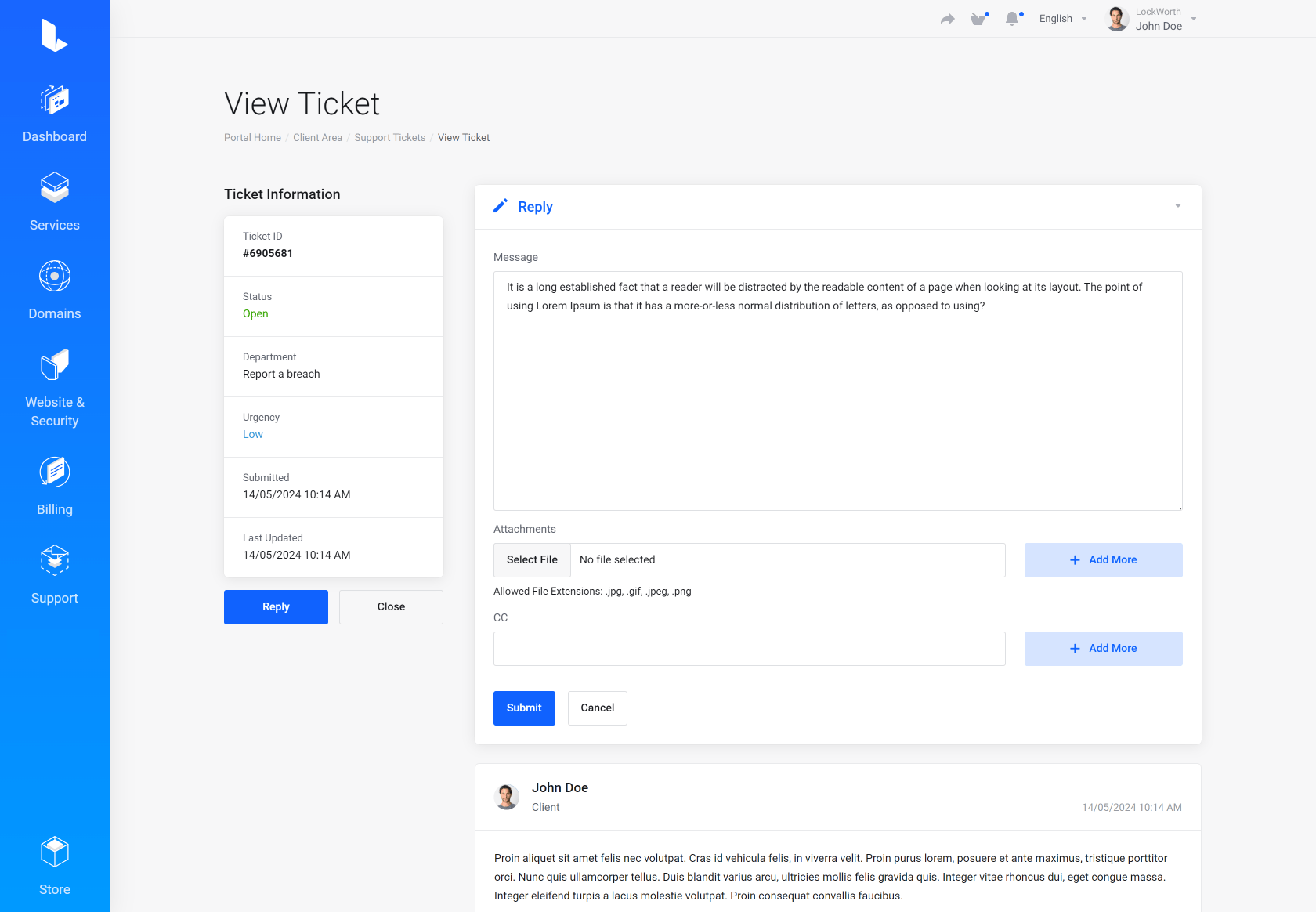 Lagom WHMCS Client Theme - SupportPal for WHMCS Module Integration - Depth Style