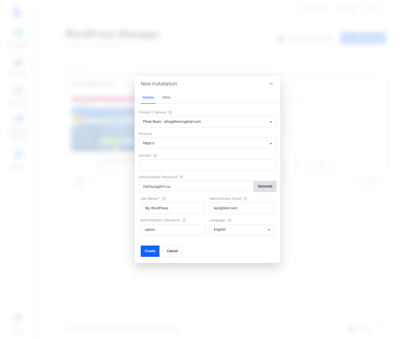 Lagom WHMCS Client Theme - WordPress Manager for WHMCS Module Integration - Gallery First Image