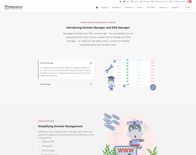 Hipposerve Customer Success Story with Lagom WHMCS Products - Domain Manager