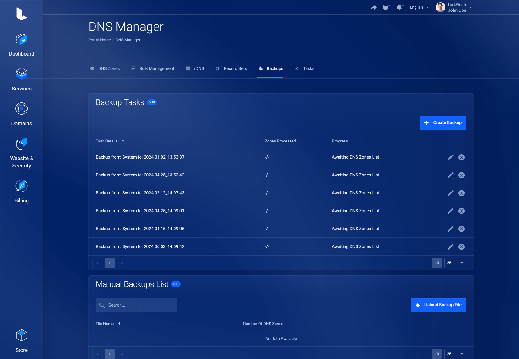 Lagom WHMCS Client Theme - DNS Manager for WHMCS Module Integration - Futuristic Style
