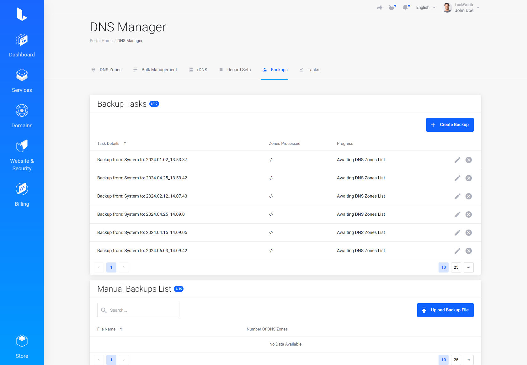 Lagom WHMCS Client Theme - DNS Manager for WHMCS Module Integration - Depth Style