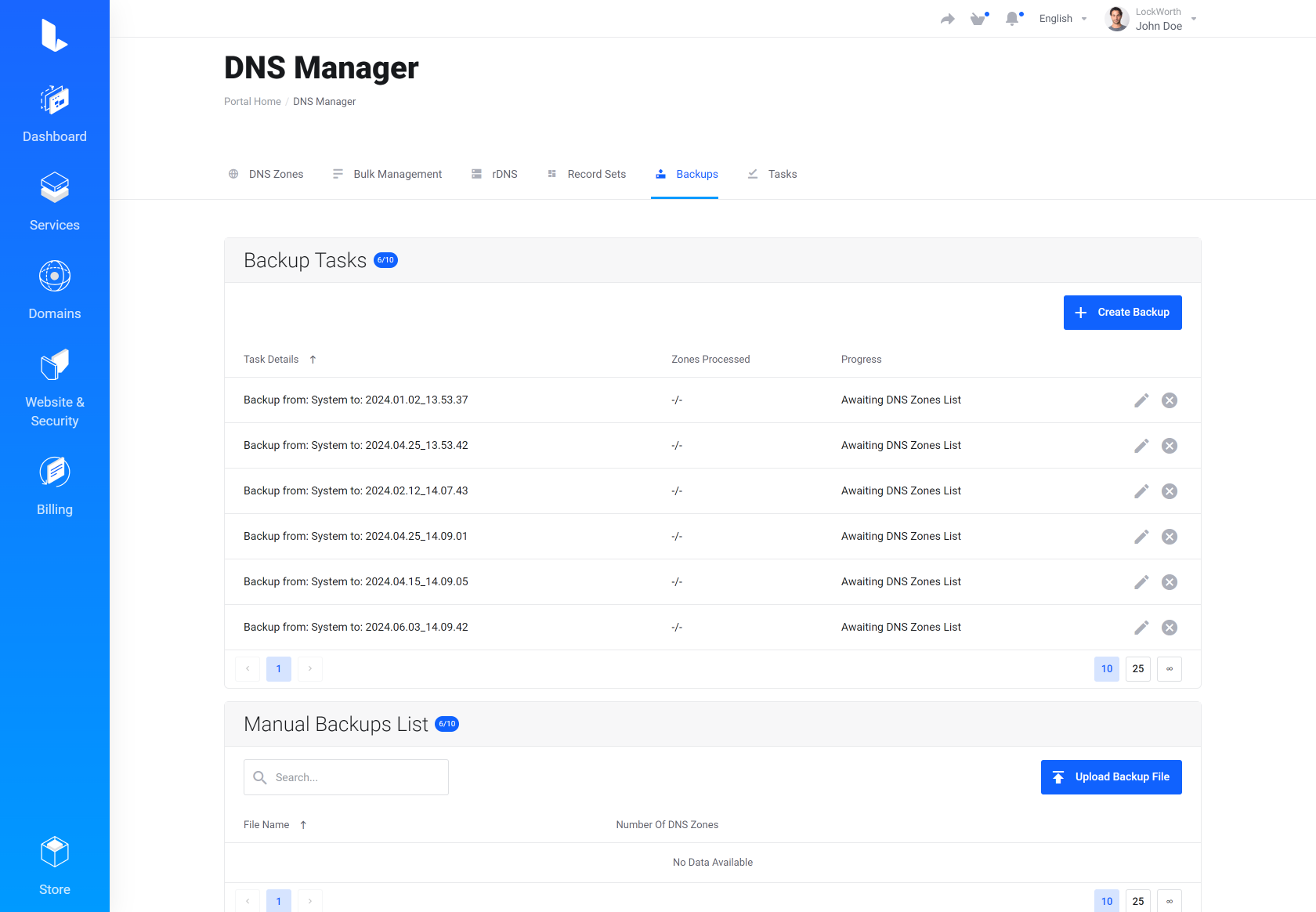 Lagom WHMCS Client Theme - DNS Manager for WHMCS Module Integration - Default Style