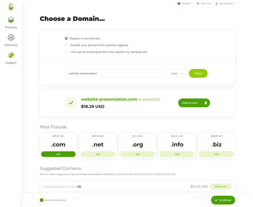 Guacahost Customer Success Story with Lagom WHMCS Products - Choose Domain