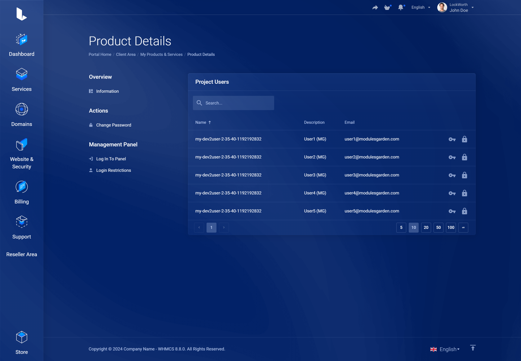 Lagom WHMCS Client Theme - OpenStack Projects for WHMCS Module Integration - Futuristic Style