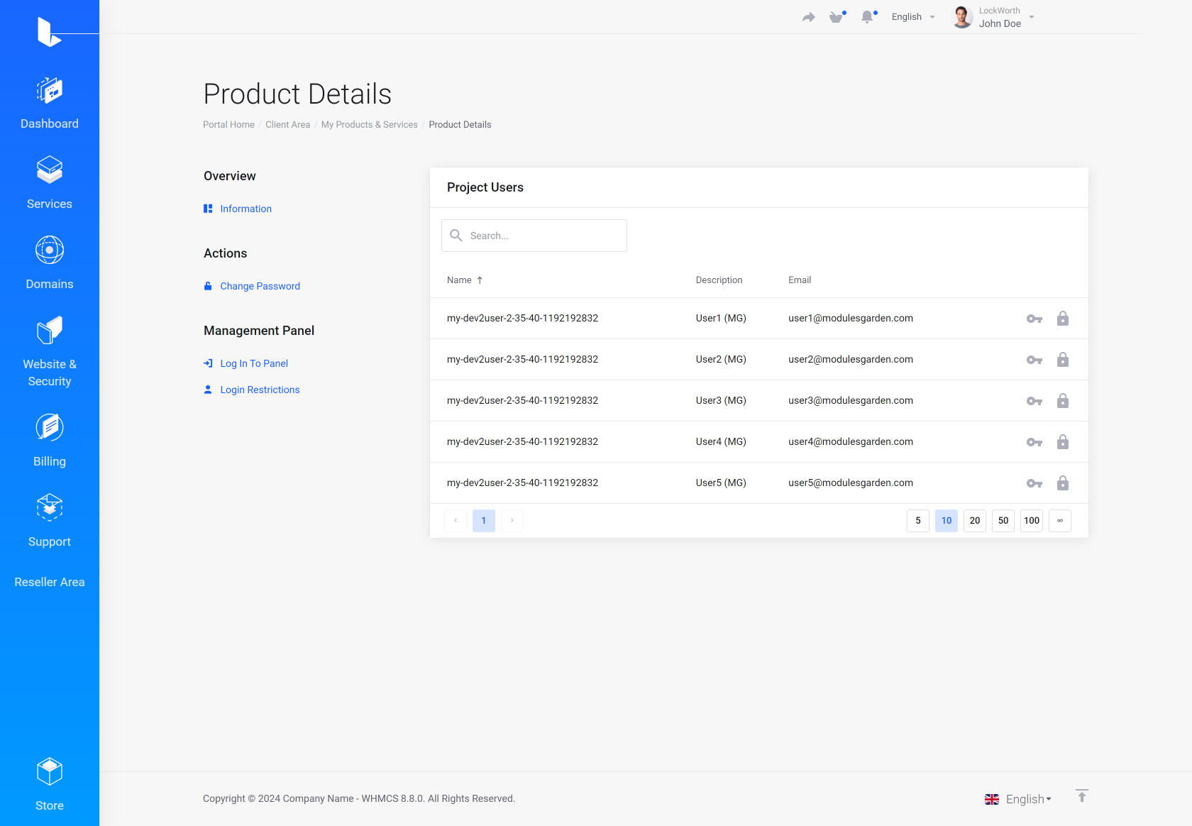 Lagom WHMCS Client Theme - OpenStack Projects for WHMCS Module Integration - Depth Style