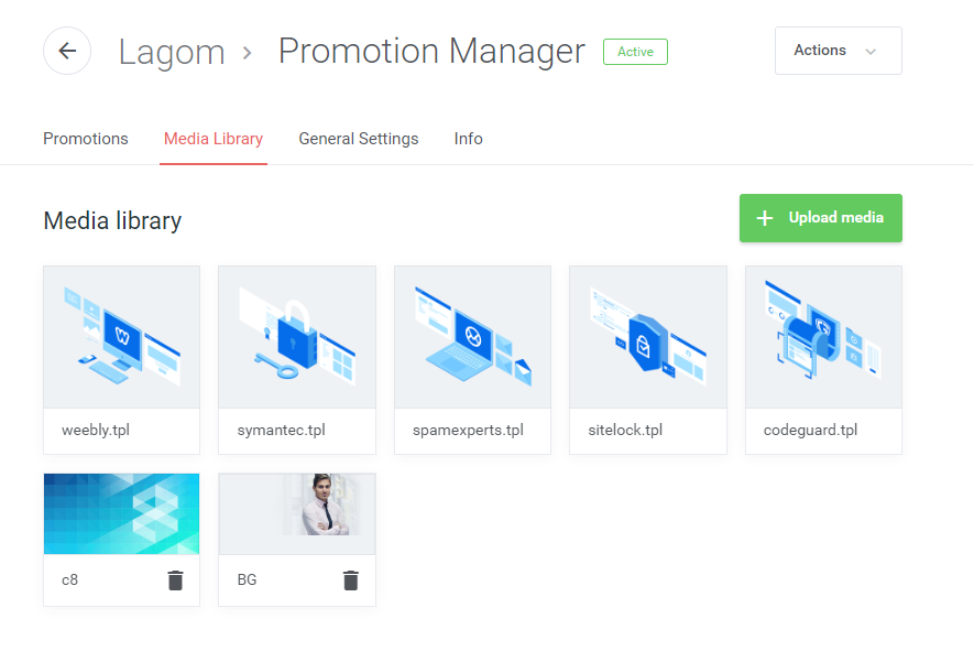 Promtion Manager for Lagom WHMCS Theme - Create Template for Page
